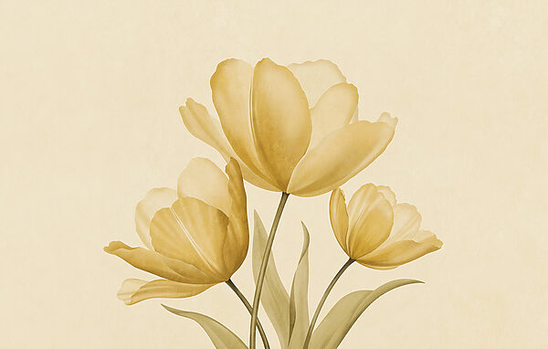 Yellow flowers with green leaves