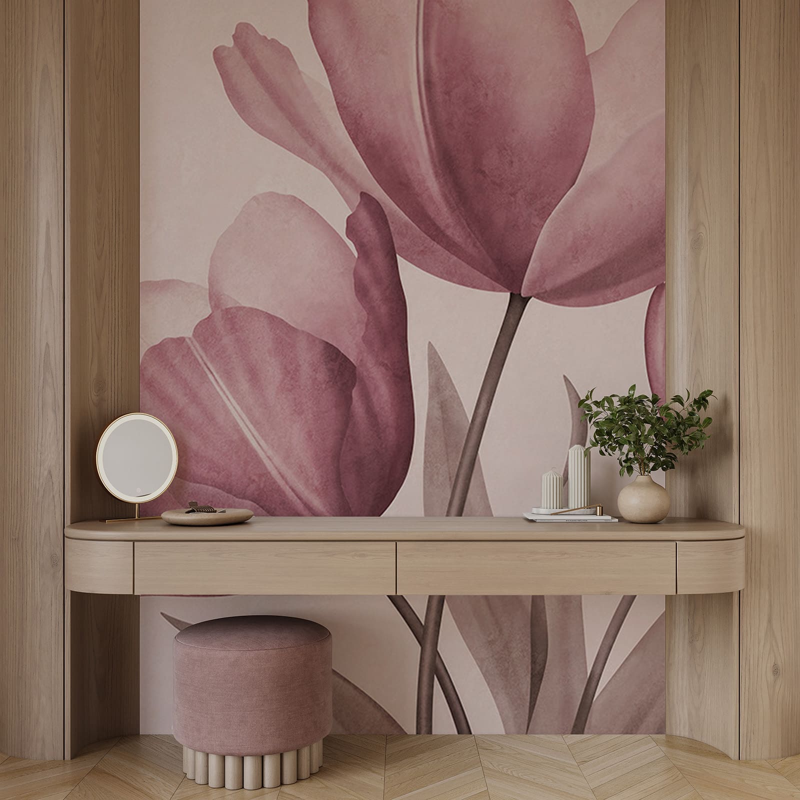 Elegantes tulipanes en suaves tonos pastel