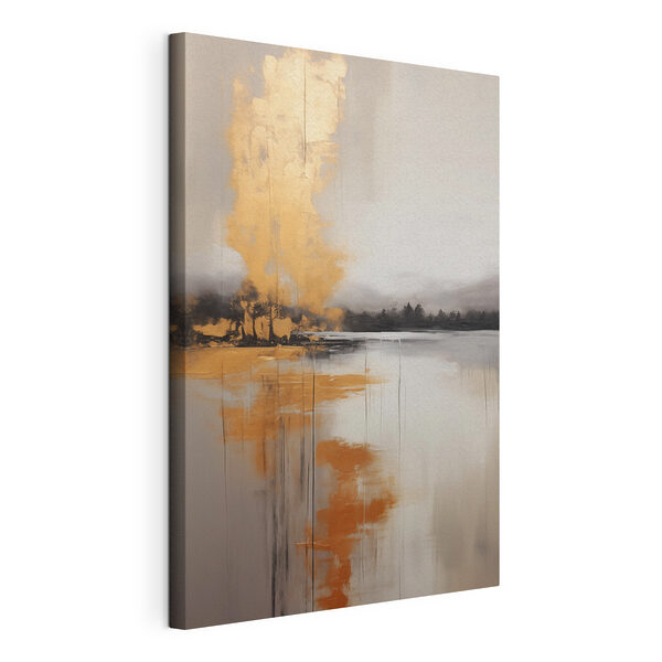 Cuadros Cuadro de un lago con árboles y niebla (SKU: s45575) Cuadros Cuadros Cuadro de un lago con árboles y niebla (SKU: s45575)