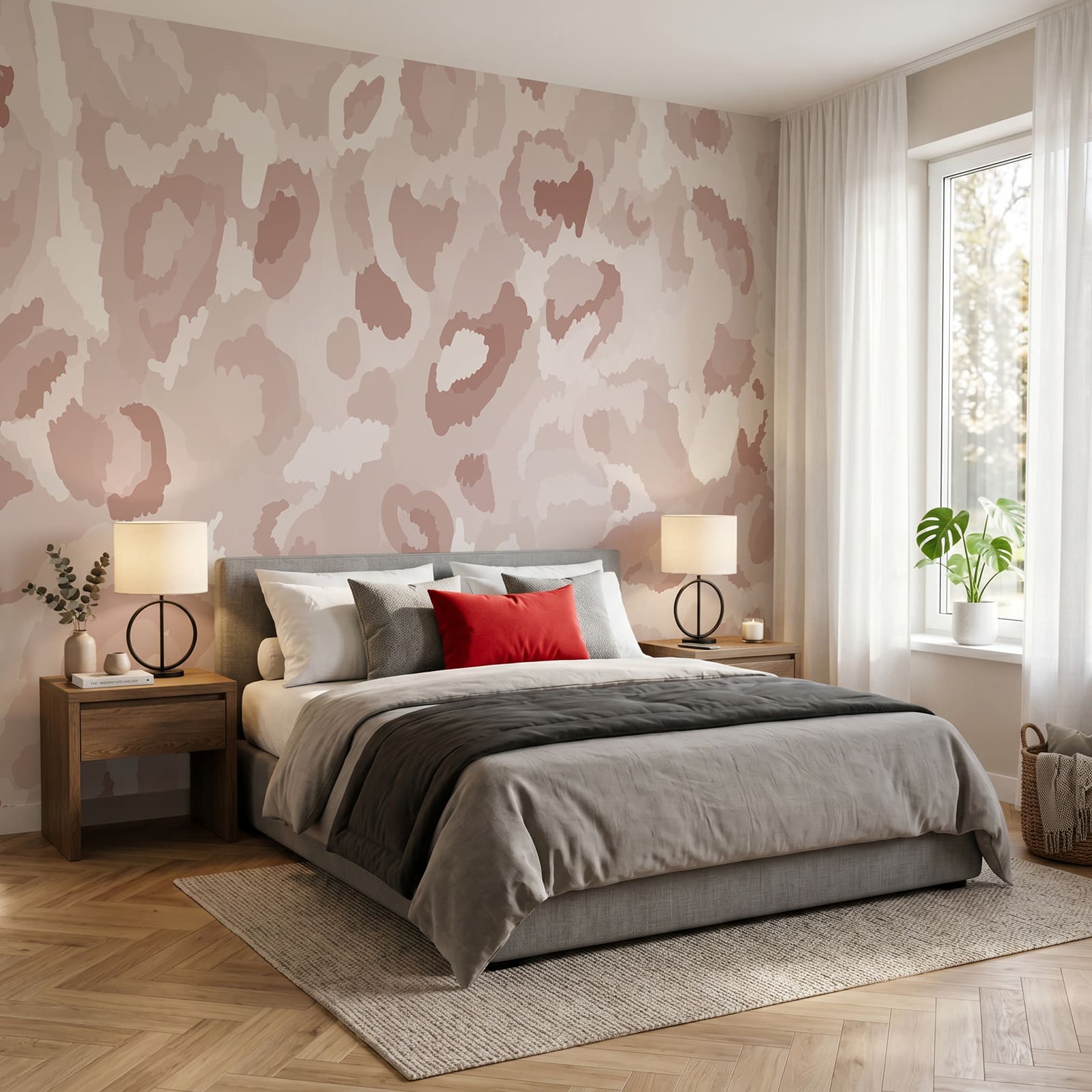 Diseño en rosa y blanco