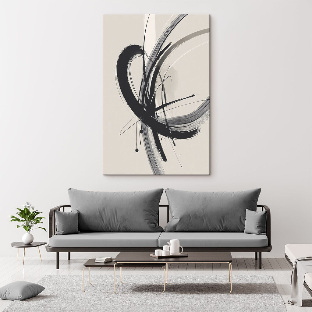 Black and white image of a swirl