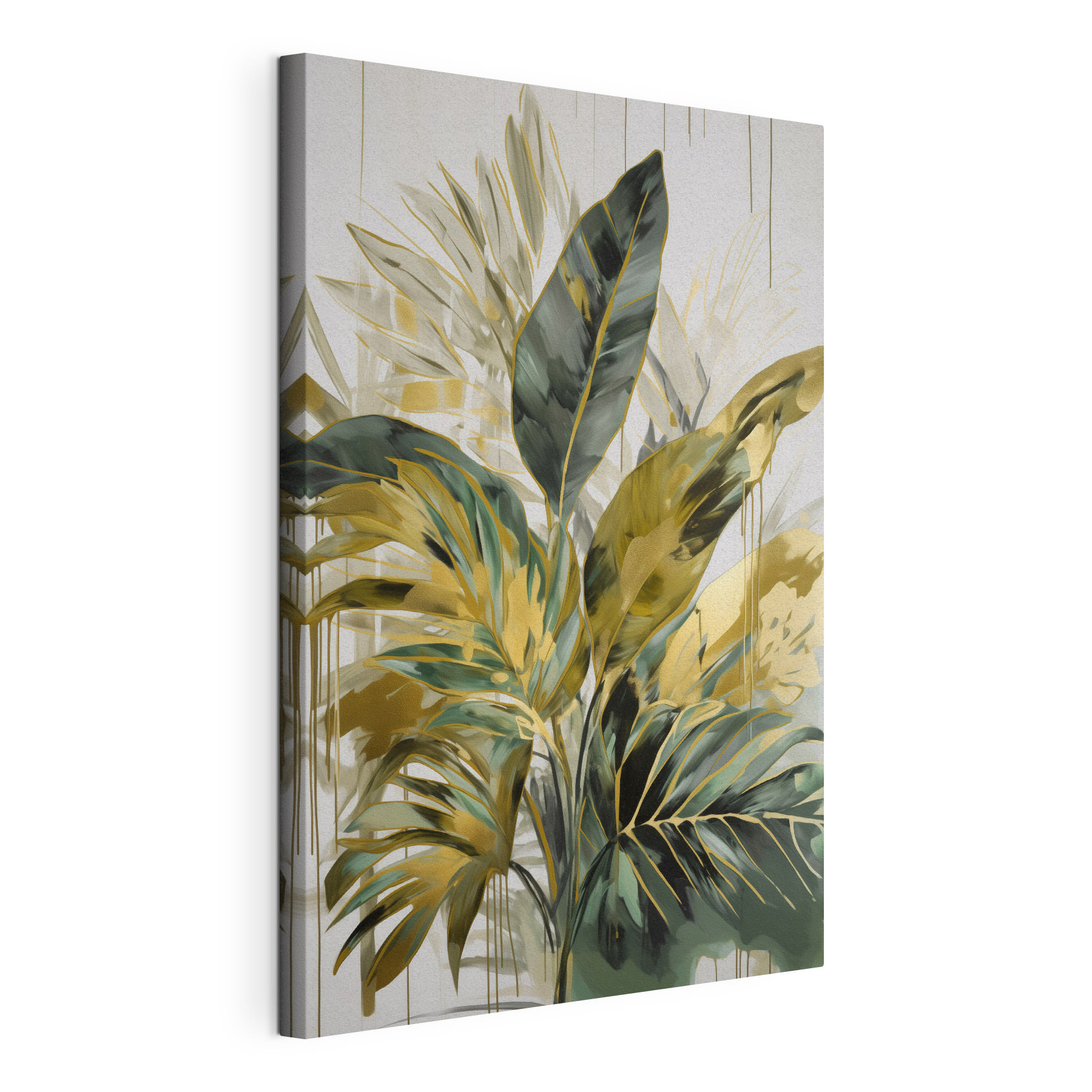 Painting of leaves and flowers
