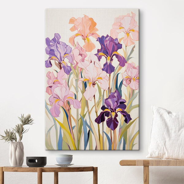 Cuadros Cuadro de flores sobre fondo blanco