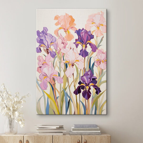 Painting of flowers on a white background