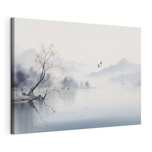 Cuadros Cuadros Pájaro sobrevolando un lago (SKU: s45518)