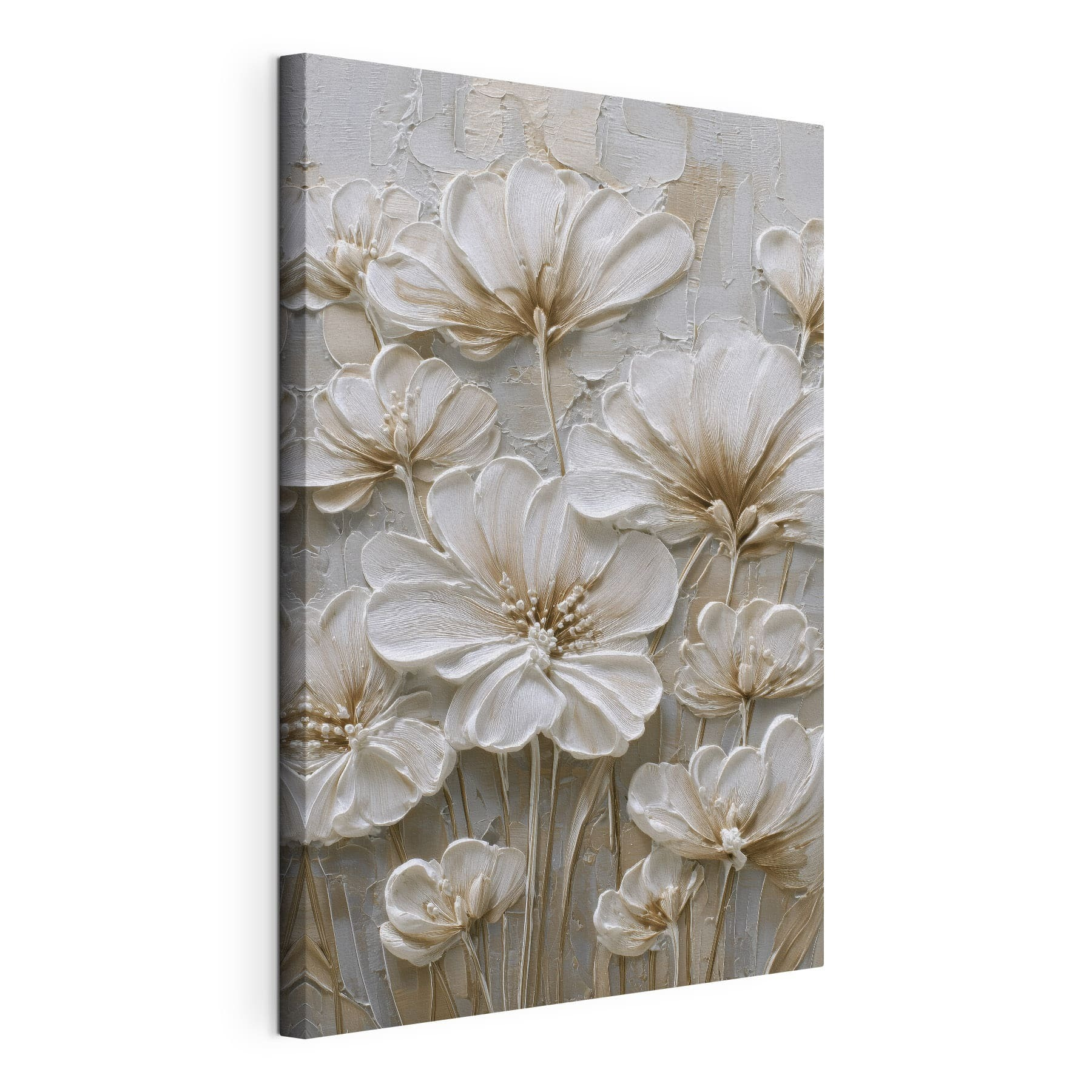 Delicate blooms on textured surface