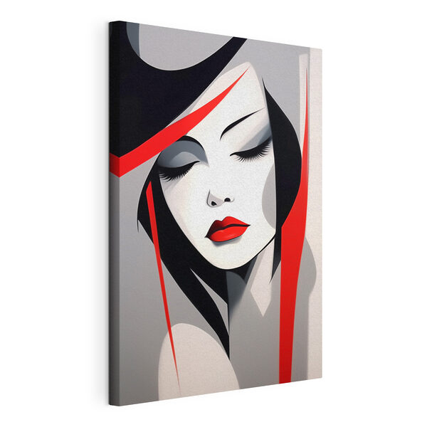 Cuadros Mujer de labios rojos y pelo negro (SKU: s45964) Cuadros Cuadros Mujer de labios rojos y pelo negro (SKU: s45964)