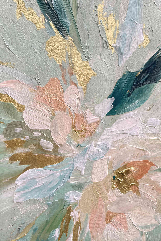 Delicate petals in soft pastel hues