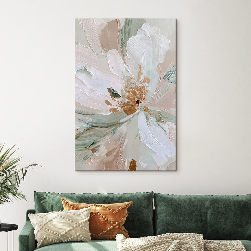 Delicate floral abstraction in soft hues