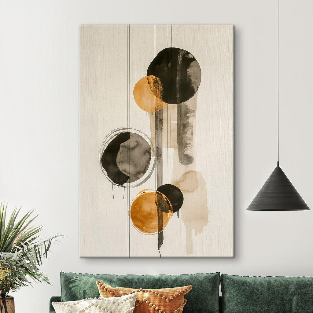 Painting of circles and lines
