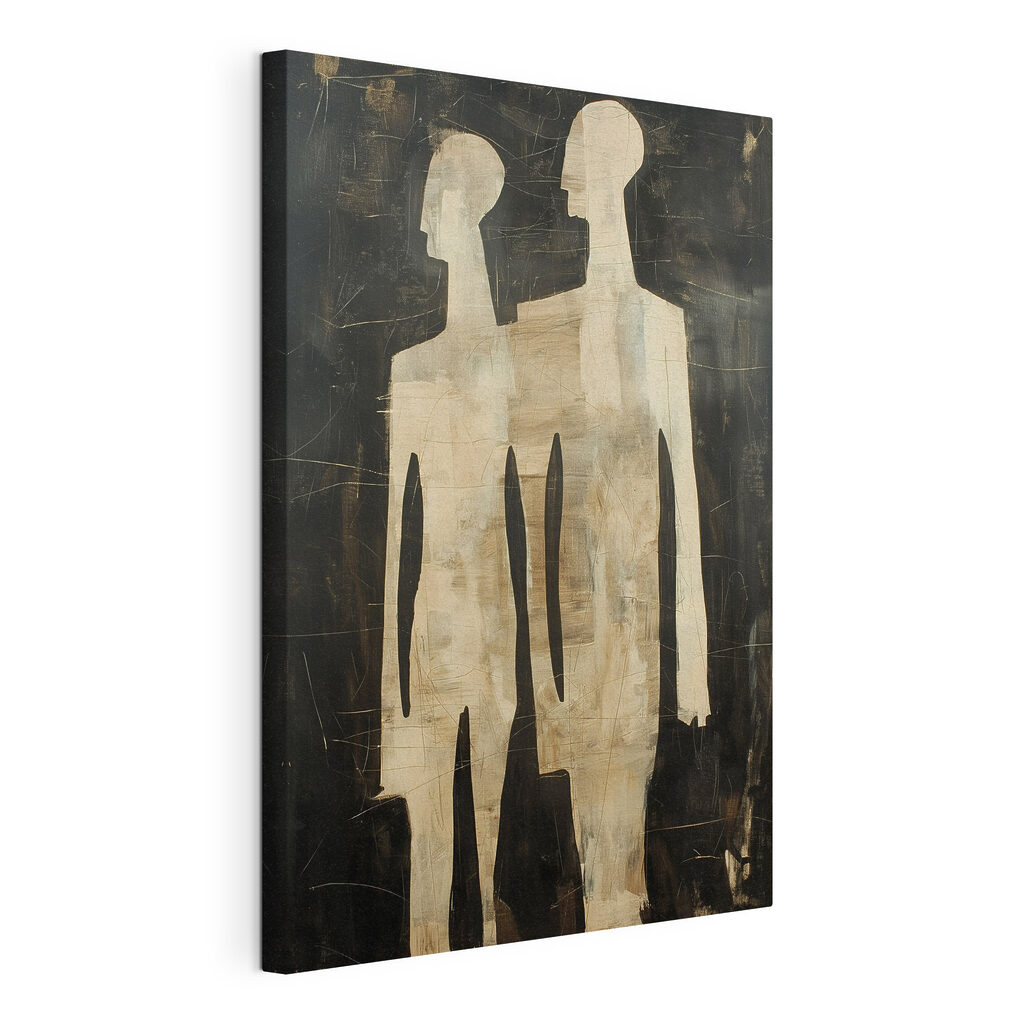 Painting of a couple of people
