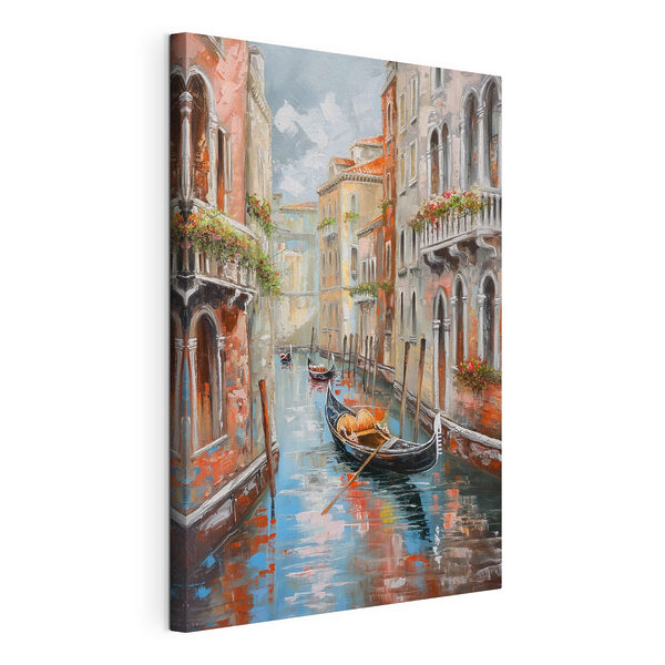 Cuadros Cuadro de un canal con una góndola en pleno centro de la ciudad (SKU: s46031) Cuadros Cuadros Cuadro de un canal con una góndola en pleno centro de la ciudad (SKU: s46031)