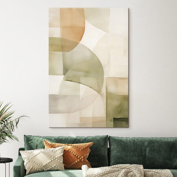 Cuadros Tonos suaves con un delicado diseño abstracto