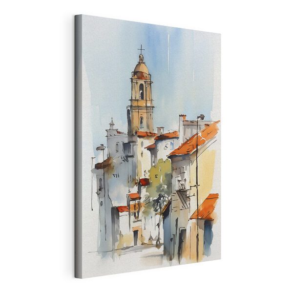 Cuadros Cuadros Pintura en acuarela de edificios (SKU: s46120)