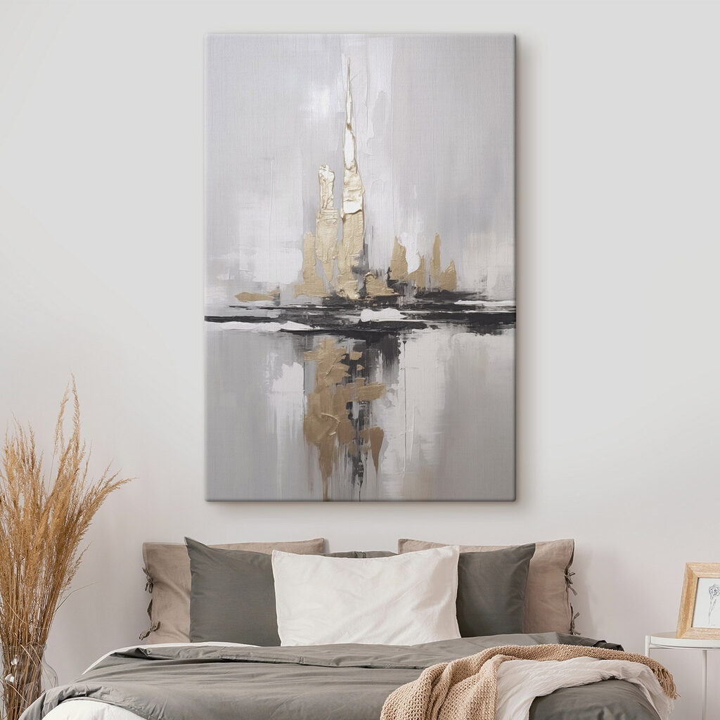 Painting of a city skyline