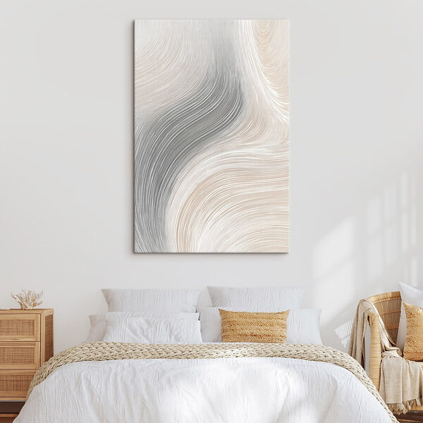 Fluid lines in soft, muted tones