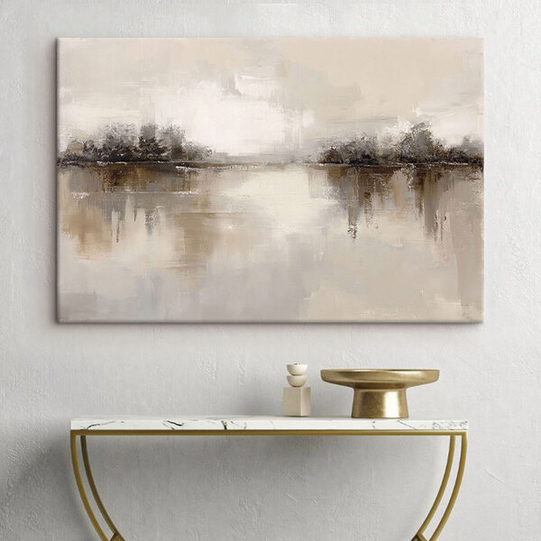 Cuadros Pintura de árboles y agua