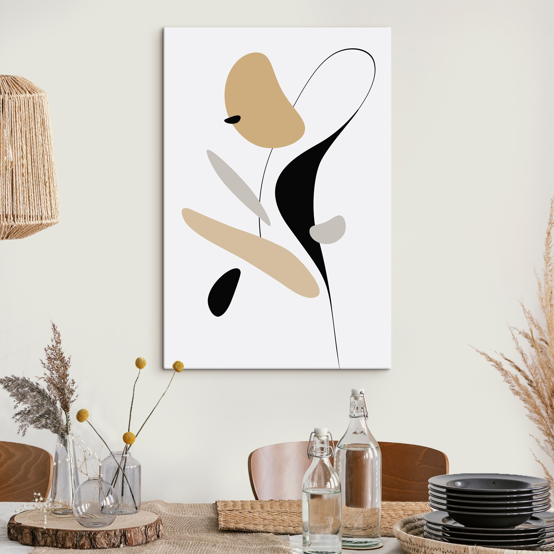 Abstract shapes in soft colors