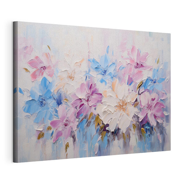 Cuadros Cuadros Pintura de flores sobre una superficie blanca (SKU: s46373)
