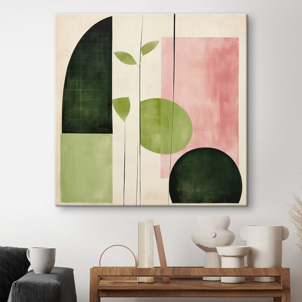 Painting of a plant and circles