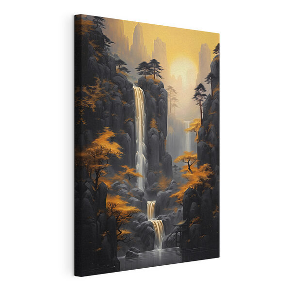 Cuadros Cuadros Cascada en una zona rocosa (SKU: s46177)