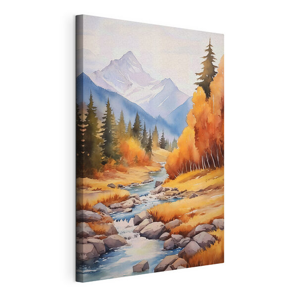 Cuadros Pintura en acuarela de un río que atraviesa un bosque (SKU: s46187) Cuadros Cuadros Pintura en acuarela de un río que atraviesa un bosque (SKU: s46187)