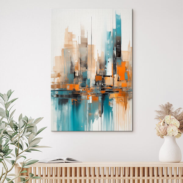 Painting of a city Painting of a city