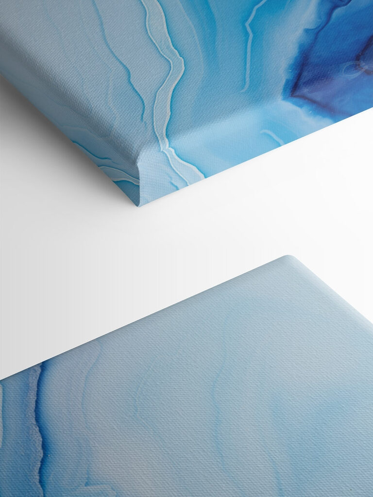 Fluid waves of calming blue tones Fluid waves of calming blue tones