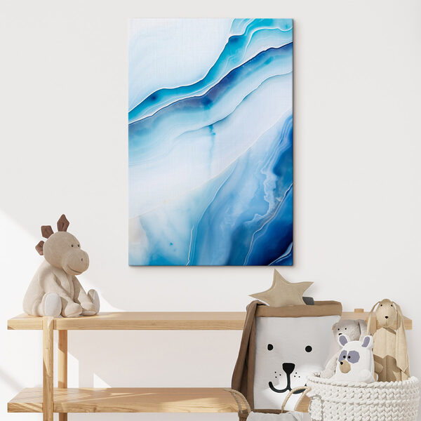 Flowing waves in calm blue tones Flowing waves in calm blue tones