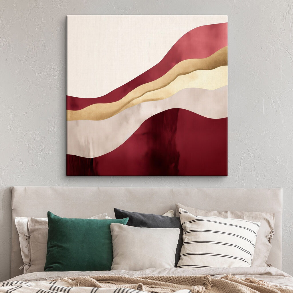 Red and white wavy pattern
