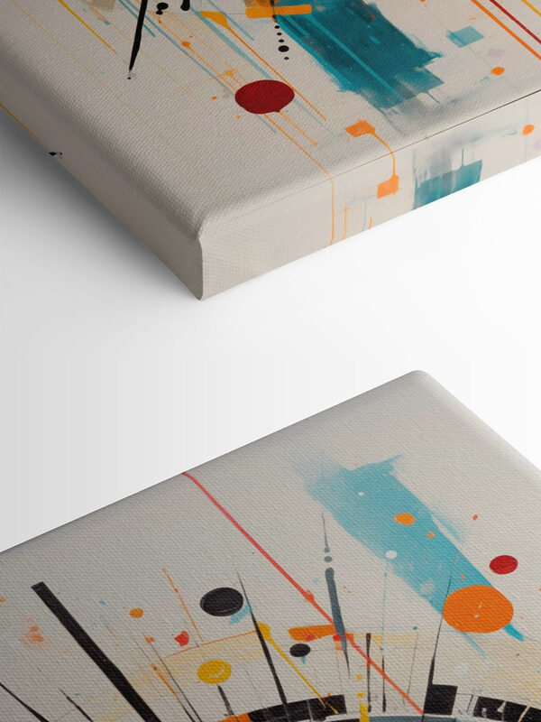Colorful circle with lines and dots