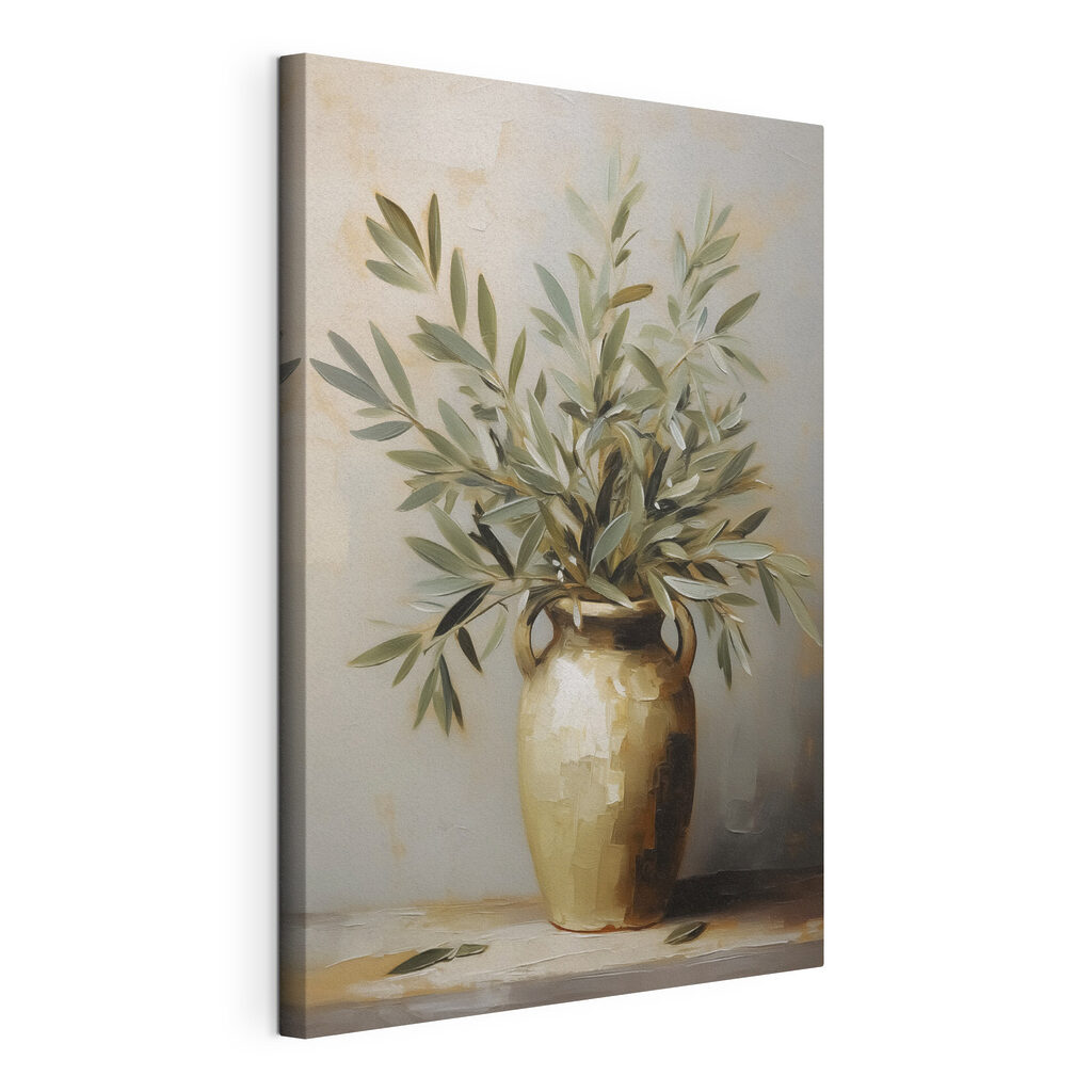 Painting of a plant in a vase Painting of a plant in a vase