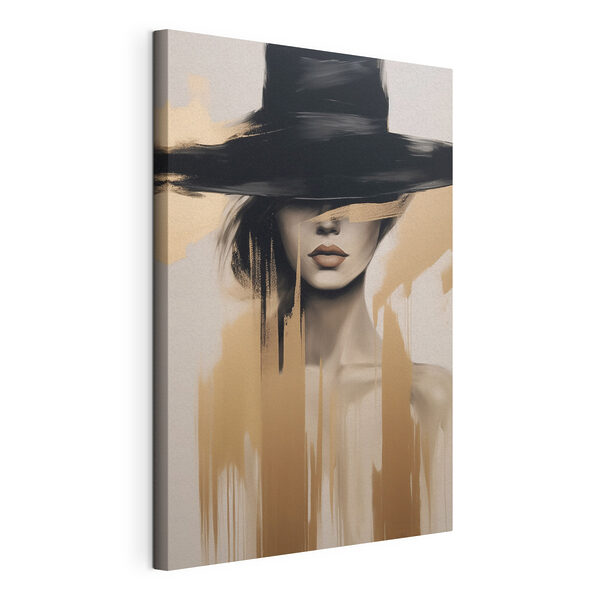 Cuadros Cuadro de una mujer con un sombrero negro (SKU: s46802) Cuadros Cuadros Cuadro de una mujer con un sombrero negro (SKU: s46802)