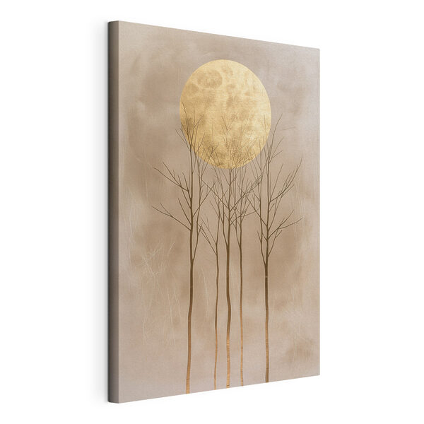 Cuadros Grupo de árboles con una gran luna amarilla (SKU: s47083) Cuadros Cuadros Grupo de árboles con una gran luna amarilla (SKU: s47083)