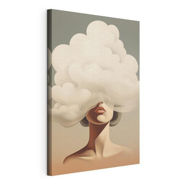 Cuadros Mujer con una nube que le cubre el rostro (SKU: s47337) Cuadros Cuadros Mujer con una nube que le cubre el rostro (SKU: s47337)