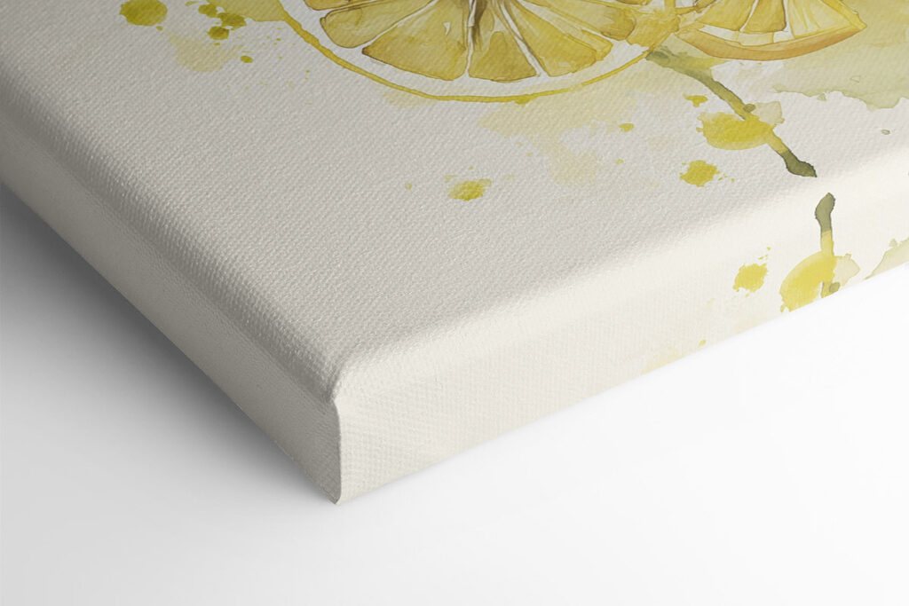 Acuarela de limones en una rama Acuarela de limones en una rama