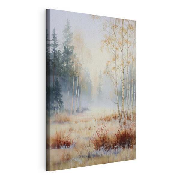 Cuadros Cuadro de un bosque con árboles y niebla (SKU: s47130) Cuadros Cuadros Cuadro de un bosque con árboles y niebla (SKU: s47130)