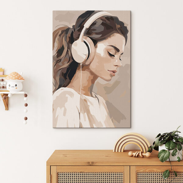 Cuadros Mujer con auriculares