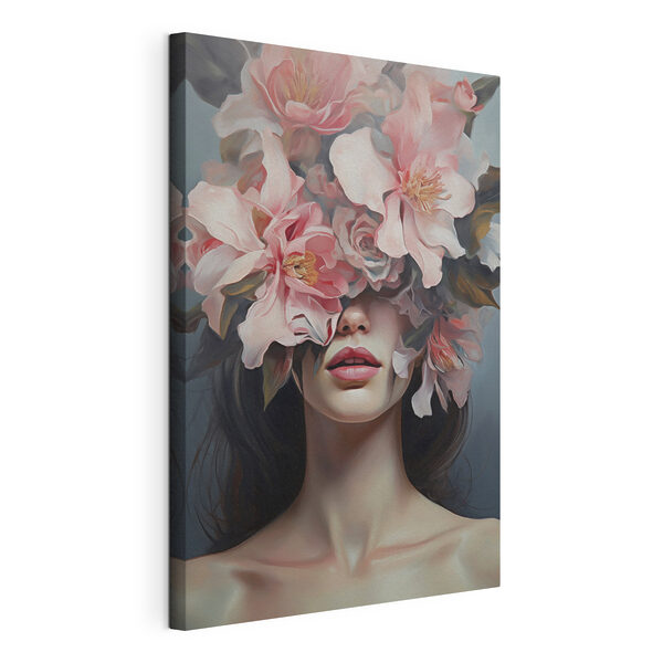Cuadros Mujer con flores en la cara (SKU: s47489) Cuadros Cuadros Mujer con flores en la cara (SKU: s47489)