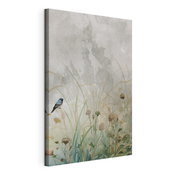 Cuadros Pájaro posado en una rama en un campo de hierba (SKU: s46889) Cuadros Cuadros Pájaro posado en una rama en un campo de hierba (SKU: s46889)