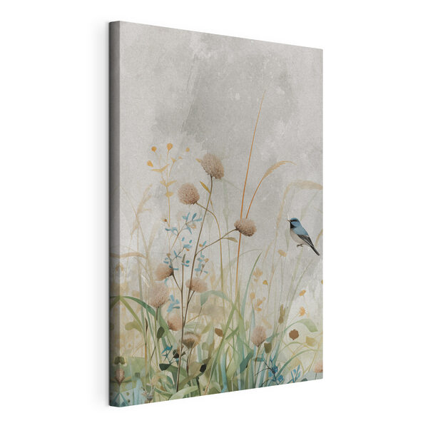 Cuadros Un pájaro en un campo de flores (SKU: s46890) Cuadros Cuadros Un pájaro en un campo de flores (SKU: s46890)