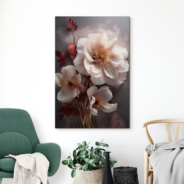 - Elegant florals in soft hues