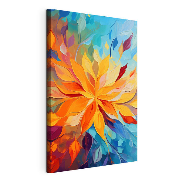 Cuadros Flor de colores vivos con muchas hojas (SKU: s47445) Cuadros Cuadros Flor de colores vivos con muchas hojas (SKU: s47445)