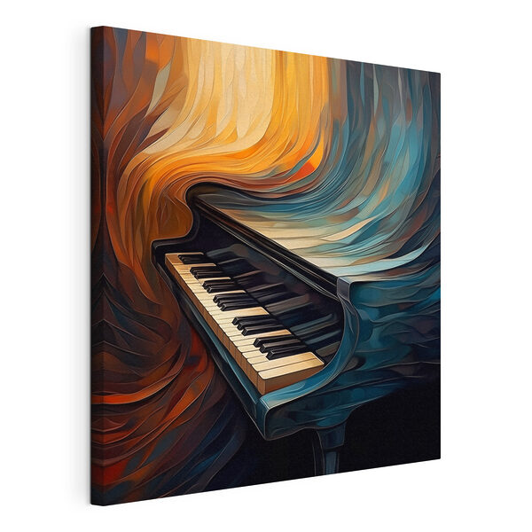Piano con una cortina de colores Cuadros Piano con una cortina de colores