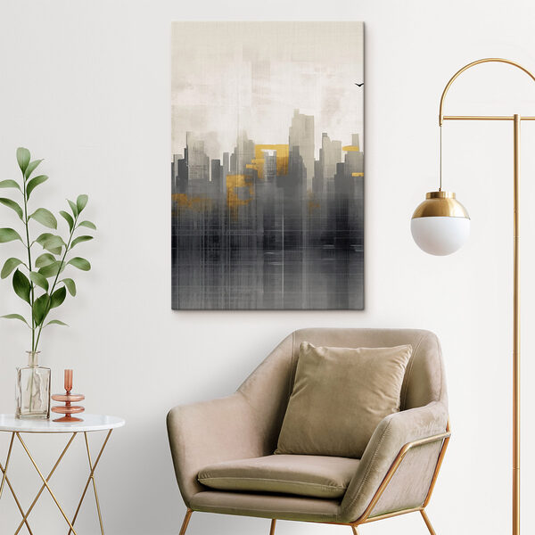 Cuadros Cuadros Un pájaro sobrevolando una ciudad (SKU: s47682)