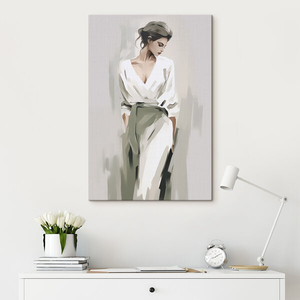 Cuadros Mujer con una túnica blanca (SKU: s47799) Cuadros Cuadros Mujer con una túnica blanca (SKU: s47799)