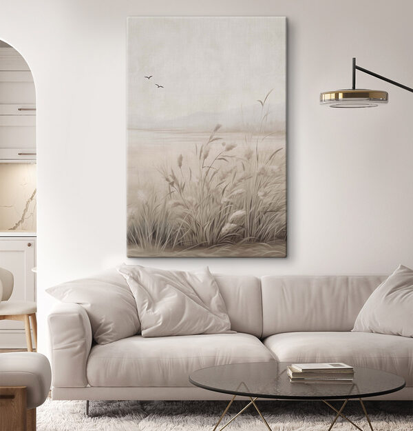 Cuadros Cuadro que representa un prado y pájaros volando por el cielo (SKU: s47850) Cuadros Cuadros Cuadro que representa un prado y pájaros volando por el cielo (SKU: s47850)