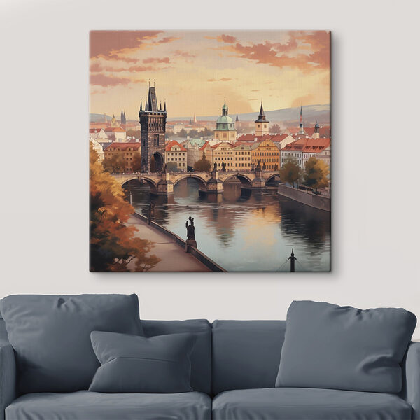 Cuadros Puente sobre un río con un puente y una estatua (SKU: s47897) Cuadros Cuadros Puente sobre un río con un puente y una estatua (SKU: s47897)