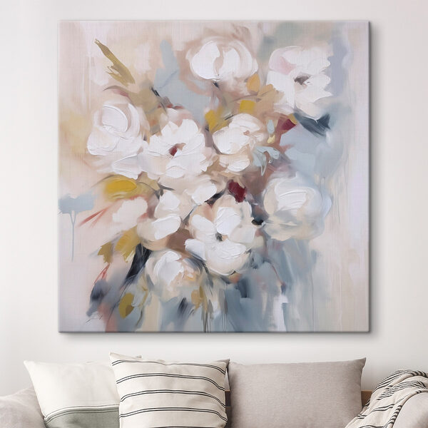 Pintura de flores sobre una superficie blanca Cuadros Pintura de flores sobre una superficie blanca