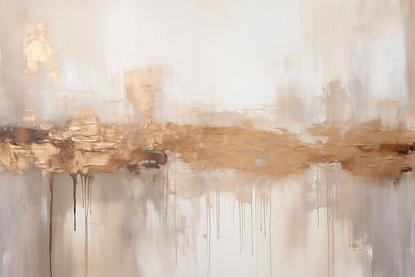 Painting of a white wall with brown paint dripping down Painting of a white wall with brown paint dripping down